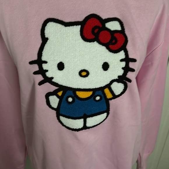 NWT Hello Kitty oversized crewneck sweatshirt in pink size medium by Sanrio - Picture 2 of 6